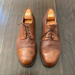 Strada Firenze mens weaved leather brown shoes 11W